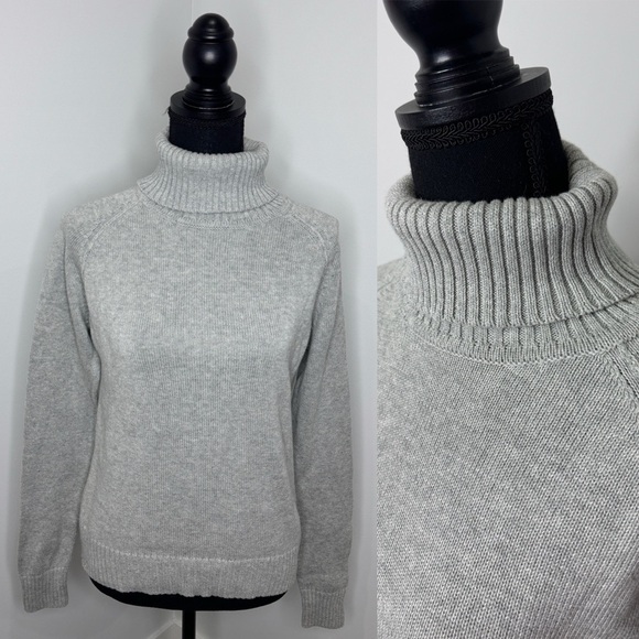 Jeanne Pierre Gray 100% Cotton Turtleneck Women’s Sweater (S) - Picture 1 of 5